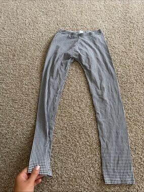 Zara Men’s Black & White Gingham Slim Jogger Pants